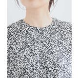 花柄＆無地スタンドネックパイピングスリーブブラウス | VIS  | 詳細画像22 