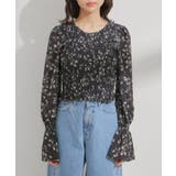 【セットアップ対応】花柄シャーリングブラウス | VIS | 詳細画像15