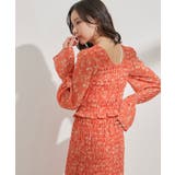 【セットアップ対応】花柄シャーリングブラウス | VIS | 詳細画像4