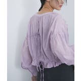 ラベンダー(52) | ドビーフラワーブラウス | VIS 