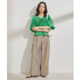 バルーンスリーブVネックブラウス | VIS  | 詳細画像10 