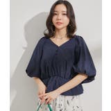 バルーンスリーブVネックブラウス | VIS  | 詳細画像13 