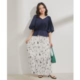 バルーンスリーブVネックブラウス | VIS  | 詳細画像15 