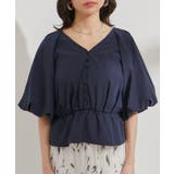 バルーンスリーブVネックブラウス | VIS  | 詳細画像16 