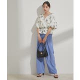 バルーンスリーブVネックブラウス | VIS  | 詳細画像5 