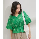 バルーンスリーブVネックブラウス | VIS  | 詳細画像6 