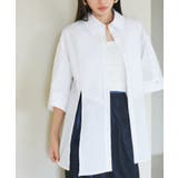 ホワイト(10) | 【洗える】オーバーサイズピンタックシャツ | VIS 