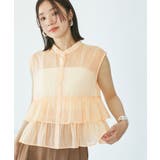 【洗える】シアーフリルブラウス | VIS  | 詳細画像1 