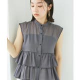 【洗える】シアーフリルブラウス | VIS  | 詳細画像10 