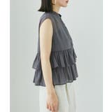 【洗える】シアーフリルブラウス | VIS  | 詳細画像13 