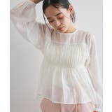 【洗える】シャーリングブラウス | VIS  | 詳細画像13 