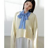 【洗える】アソートボウタイブラウス(デニム＆シャツ) | VIS  | 詳細画像6 