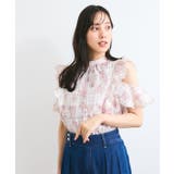 【洗える】2WAYショルダーシアーチェックブラウス | VIS | 詳細画像4