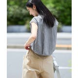 【UVケア/洗える】フレンチスリーブサッカーブラウス | VIS  | 詳細画像4 