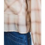 シアー＆チェックショート丈シャツ | VIS  | 詳細画像16 