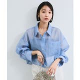 シアー＆チェックショート丈シャツ | VIS  | 詳細画像7 