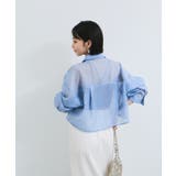 シアー＆チェックショート丈シャツ | VIS  | 詳細画像9 