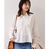 無地&ストライプダブルカラーウエスト切り替えシャツ | VIS | 詳細画像10