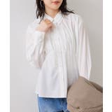 無地&ストライプダブルカラーウエスト切り替えシャツ | VIS | 詳細画像13