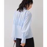 無地&ストライプダブルカラーウエスト切り替えシャツ | VIS | 詳細画像24