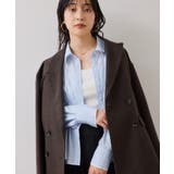 無地&ストライプダブルカラーウエスト切り替えシャツ | VIS | 詳細画像26