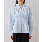 無地&ストライプダブルカラーウエスト切り替えシャツ | VIS | 詳細画像27