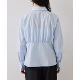 無地&ストライプダブルカラーウエスト切り替えシャツ | VIS | 詳細画像29