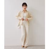 無地&ストライプダブルカラーウエスト切り替えシャツ | VIS | 詳細画像6