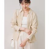 無地&ストライプダブルカラーウエスト切り替えシャツ | VIS | 詳細画像7