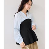 ペプラムニットドッキングブラウス | VIS  | 詳細画像11 