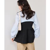 ペプラムニットドッキングブラウス | VIS  | 詳細画像13 