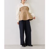 ペプラムニットドッキングブラウス | VIS  | 詳細画像16 