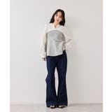 ペプラムニットドッキングブラウス | VIS  | 詳細画像2 