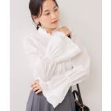 ホワイト(10) | レイヤードレーススリーブブラウス | VIS 