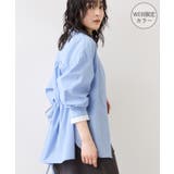 ブルー(44) | ウエストリボンシャツ/イージーケア・WEB限定カラー | VIS 