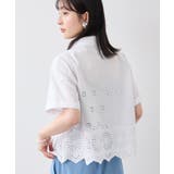 カットワークハーフスリーブシャツ | VIS | 詳細画像8
