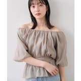 【夏トク価格】ドットアソート2WAYオフショルペプラムブラウス | VIS  | 詳細画像18 