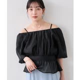 【夏トク価格】ドットアソート2WAYオフショルペプラムブラウス | VIS  | 詳細画像28 