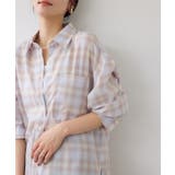 サックス(48) | オンブレチェックオーバーシャツ | VIS