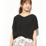 ブラック(01) | 【美人百花5月号掲載】【マルチWAY】異素材コンビブラウス | VIS 