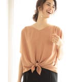 オレンジ系(71) | 【美人百花5月号掲載】【マルチWAY】異素材コンビブラウス | VIS 