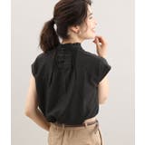 ピンタックフレンチスリーブブラウス | VIS  | 詳細画像18 