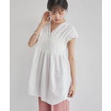 【洗える】ゆるVネックシャーリングシャツブラウス | VIS  | 詳細画像10 