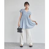 【洗える】ゆるVネックシャーリングシャツブラウス | VIS  | 詳細画像5 