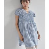 【洗える】ゆるVネックシャーリングシャツブラウス | VIS  | 詳細画像9 