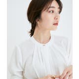 【防シワ】【2WAY】フロントタック5分袖ブラウス | VIS  | 詳細画像13 