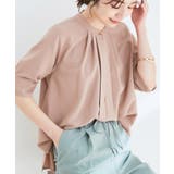 【防シワ】【2WAY】フロントタック5分袖ブラウス | VIS  | 詳細画像16 