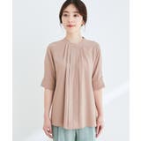 【防シワ】【2WAY】フロントタック5分袖ブラウス | VIS  | 詳細画像19 