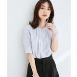 【防シワ】【2WAY】フロントタック5分袖ブラウス | VIS  | 詳細画像2 