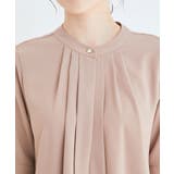 【防シワ】【2WAY】フロントタック5分袖ブラウス | VIS  | 詳細画像22 